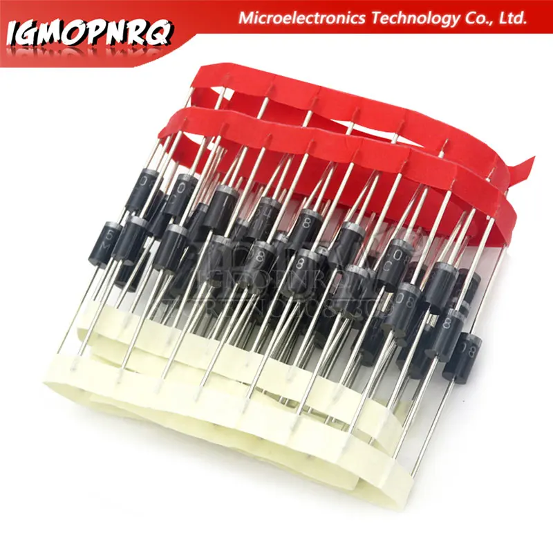 Diodo rectificador Schottky 20 piezas, SR240, SR260, SR360, SR540, SR560, SR2100, SR3100, SR3200, SR5100, SR5150, SR5200, DO-41, DO-27