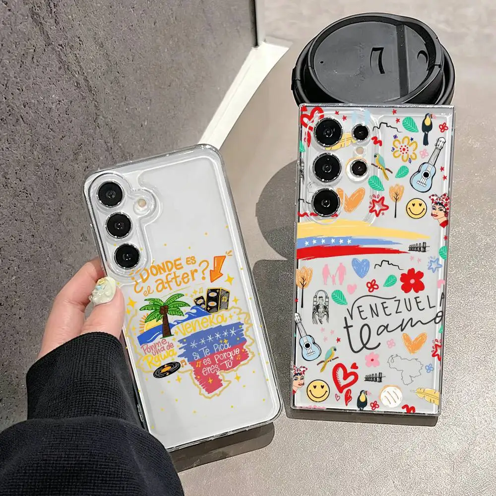 Venezuela Culture  Phone Case For Samsung S25,S24,S21,S22,S23,S30,Ultra,S20,Plus,Fe,Note,10,9,5G Transparent Cover