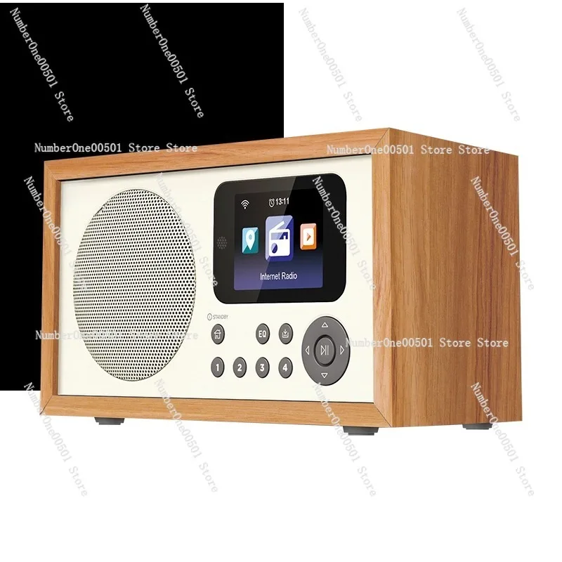 

Vintage Bluetooth Radio with Remote Control and Custom Alarm Clock U Disk Wooden Speaker 2025 Model