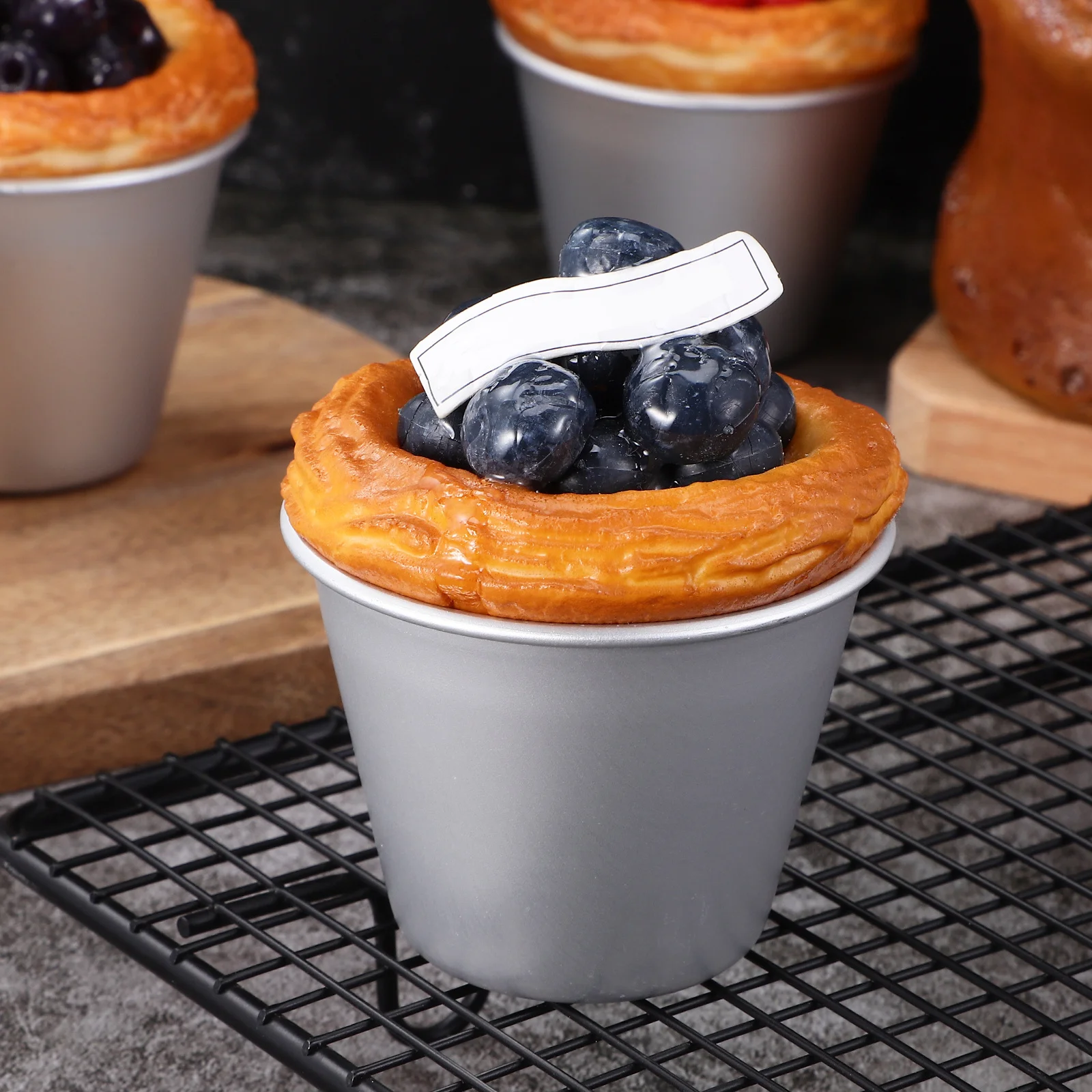 

8Pcs Cake Molds Pudding Moulds High-Strength Aluminum Alloy Baking Cups Muffin Liners Holders Versatile Baking Supplies