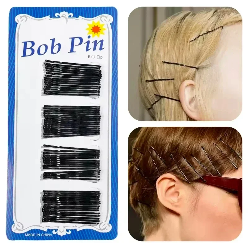 4-7cm Black Hair Clips U-Shaped Bobby Pin Invisible Wavy Hairpin Hairstyle Styling Metal Hair Grip Barrette Hair Accessories New