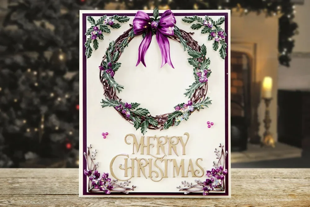 Sofa Coffee Table and Gifts Are All by the Fireplace Metal Cutting Dies Slimline Essentials Scrap Booking Card Stencil Cut Die