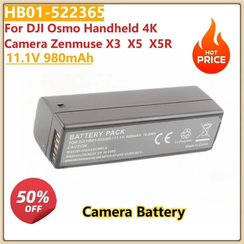 

High Quality Replacement Camera Battery HB01 HB01-522365 11.1V 980mAh for DJI Osmo Handheld 4K Camera Zenmuse X3 X5 X5R