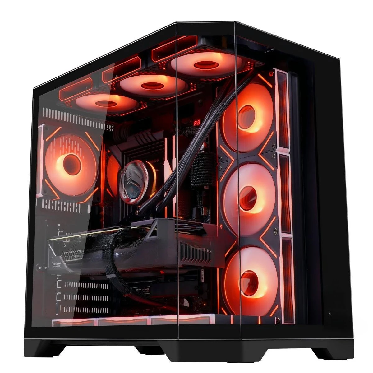 Panoramic room e-sports game water-cooled computer host case side transparent sea view room chassis