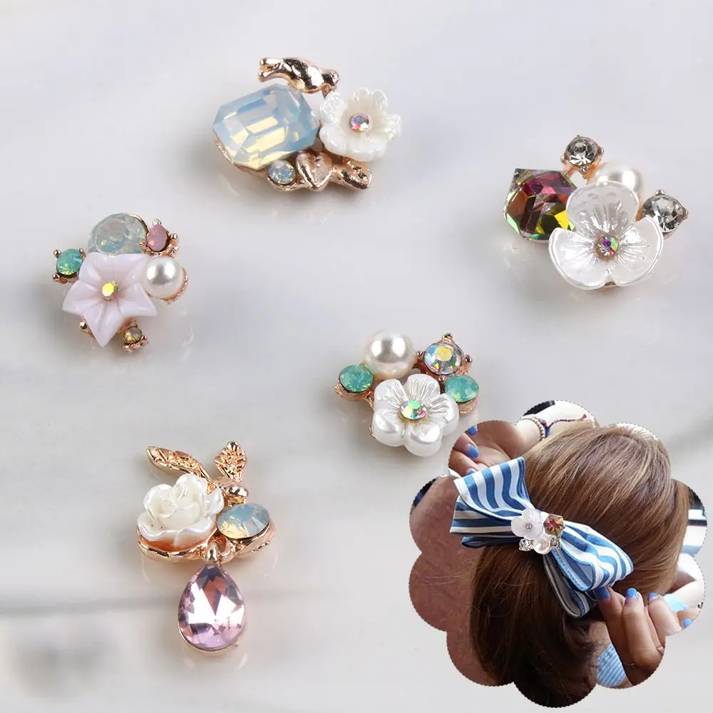 

DIY покрытие шпилька аксессуары цветок пряжка горный хрусталь пуговицы жемчужные пуговицы шитье одежды для 10 шт.