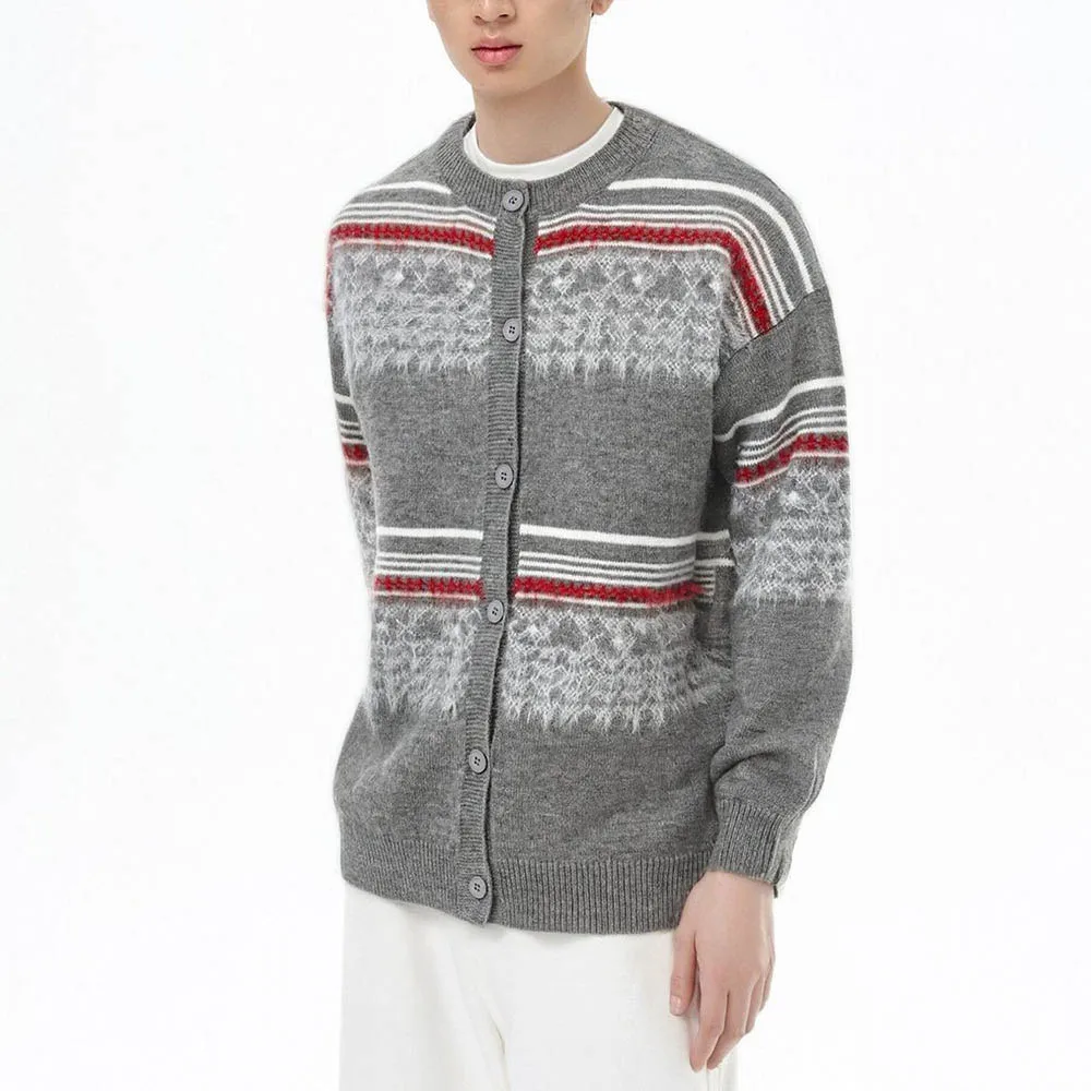 

Новый осенний мужской вязаный свитер контрастного цвета с длинными рукавами, американский ретро-модный тренд, свободные нишевые мужские топы High Street