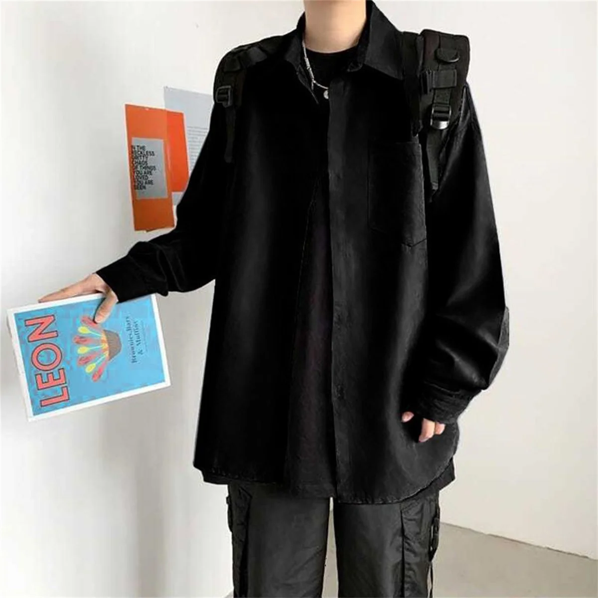 2025 New Spring And Autumn Male Vitality Fashion Trends Versatile Simple Lazy Wind Loose Long Sleeved Casual Jacket
