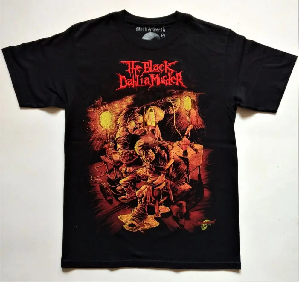 THE BLACK DAHLIA MURDER T-Shirt RARE Embroidered Logo Job Cowboy Carnifex Death