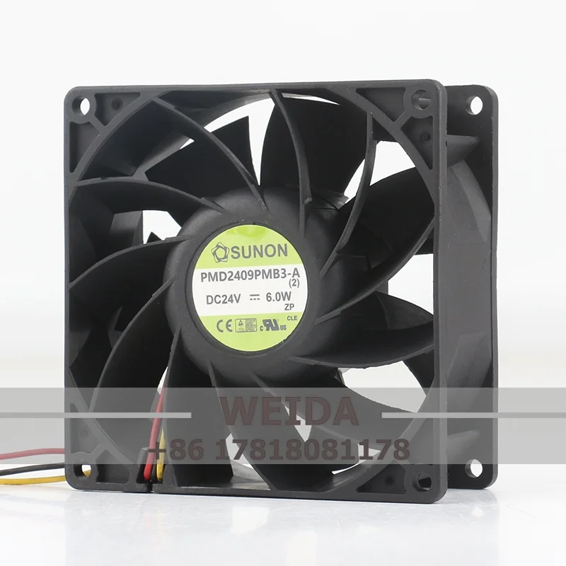 

Cooling fan Sunon DC24V 6.0W AC EC 9038 90X90X38MM 9CM cabinet Double ball bearing frequency converter PMD2409PMB3-A