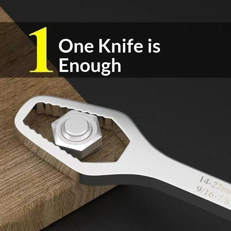 Universal Double Ended Self-Tightening Wrench 3-17mm 8-24mm Heavy Duty Spanner for Household Repair DIY Handcraft