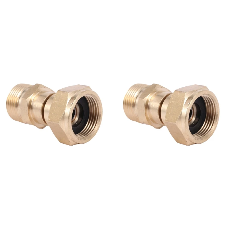 2X Pressure Washer Swivel Joint, Kink Free Gun To Hose Fitting, Anti Twist Metric M22 14Mm Connection, 3000 Psi