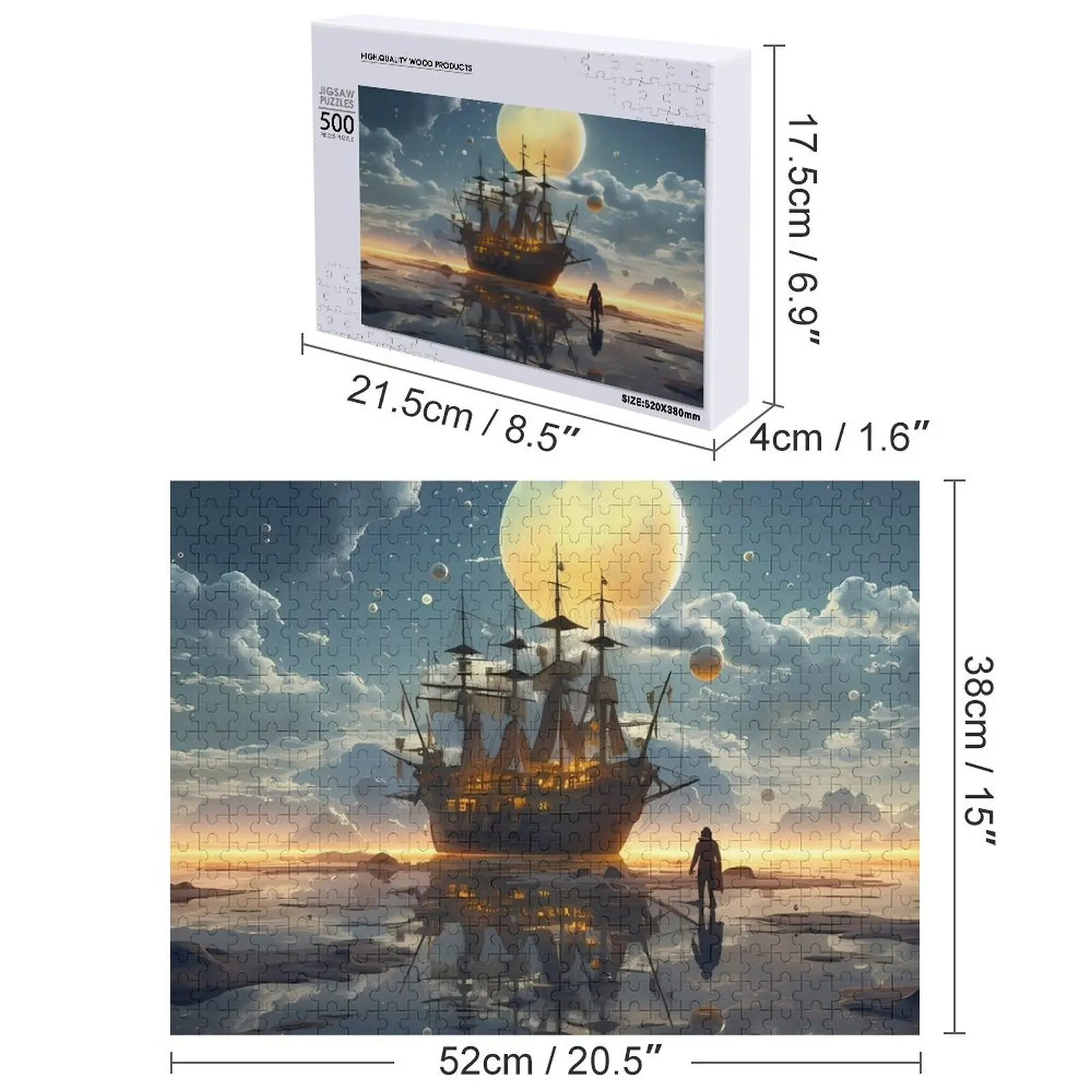 Guerrieri di Amstaff: Il guerriero abbraccia la sua nave Puzzle Motori in scala Giocattolo per bambini Puzzle regalo personalizzato per bambini