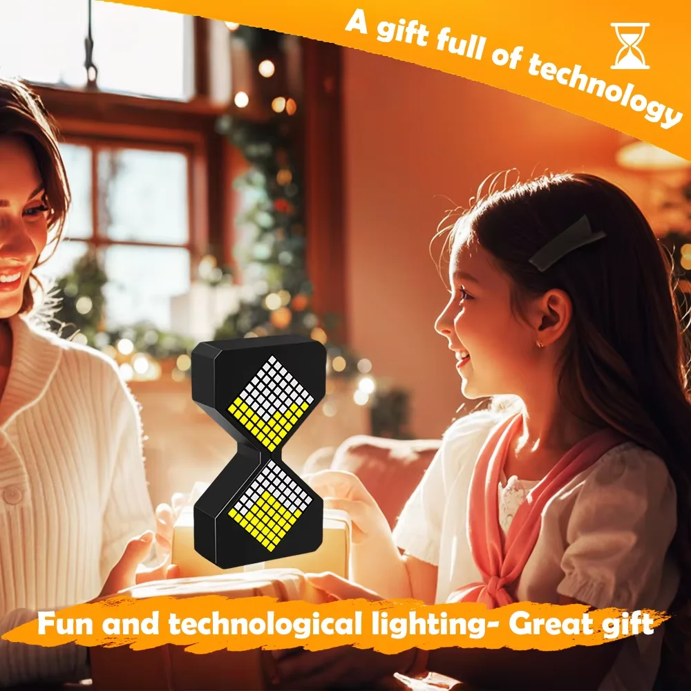 Clessidra elettronica digitale a LED Luce notturna per dormire con timer di rilevamento della gravità Timer elettronico fai-da-te per la decorazione della casa della stanza