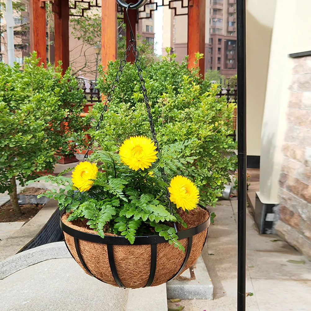 

Natural Coconut Fiber Hanging Flower Basket for Indoor Outdoor Plants Wall Mount Balcony Terrace Garden Decor Hanging Planter