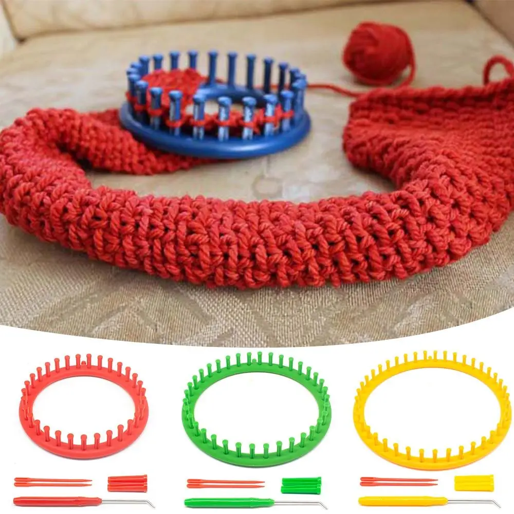 

DIY Round Knitting Loom Sewing Knitting Tool Accessories Weaver Weaving Scarf Sweater Hat Shawl Kids Adults Knitting Device
