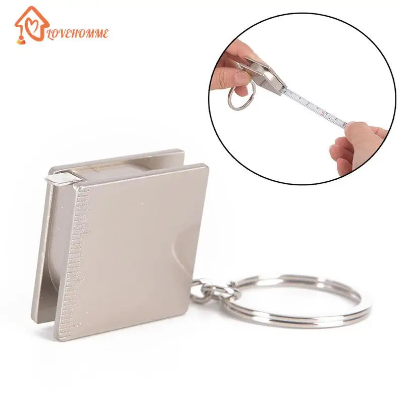 1PC Metal Tape Measure Keychain Portable Keyring Ruler Multifunction Decoration Gift Wholesale