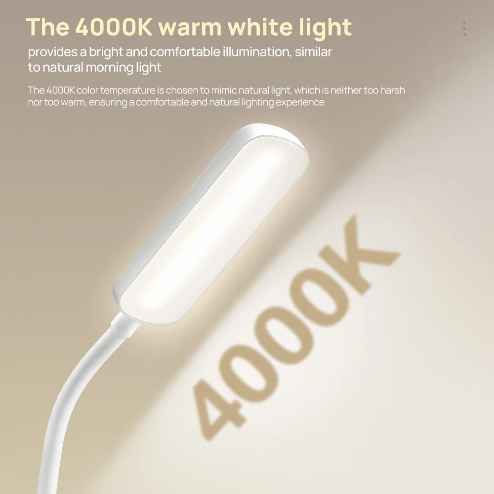 Goneo Eye-Care Clamp Настольная лампа Складная лампа для чтения Перезаряжаемая лампа для книги с защитой от синих лучей