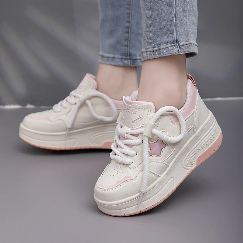 زلاجات دوارة ذات وجه جلدي للأطفال ، أحذية إندفاع للبنات ، يمكن للأولاد الذهاب إلى المدرسة زلاجات دوارة قابلة للفصل ، جديدة ، #6