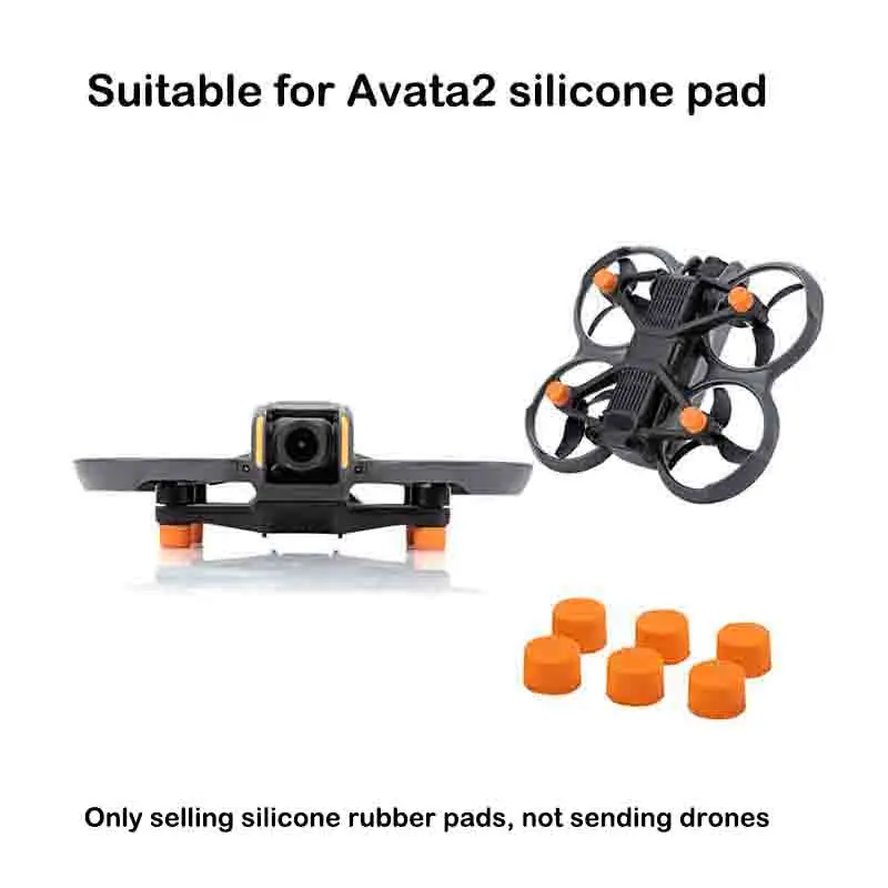 Coussinets de pied en Silicone pour accessoires de Drone DJI Avata 2, rehausseur de 10mm, protecteur de décollage de train d'atterrissage, protection d'amortissement