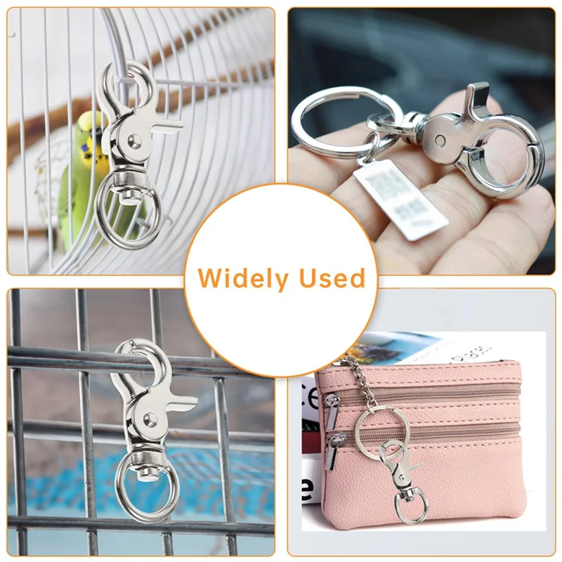 

Swivel Snap Hooks Metal Clasps Lanyard Clips Trigger Snaps For Pet Cage Key Chains-ABQU