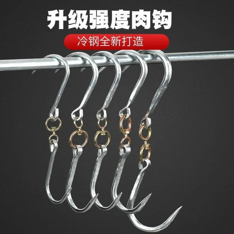 [ Pointed ] Hanging Butcher Pork Lamb Beef Supermarket Stainless Steel Slaughter Meat Hook S