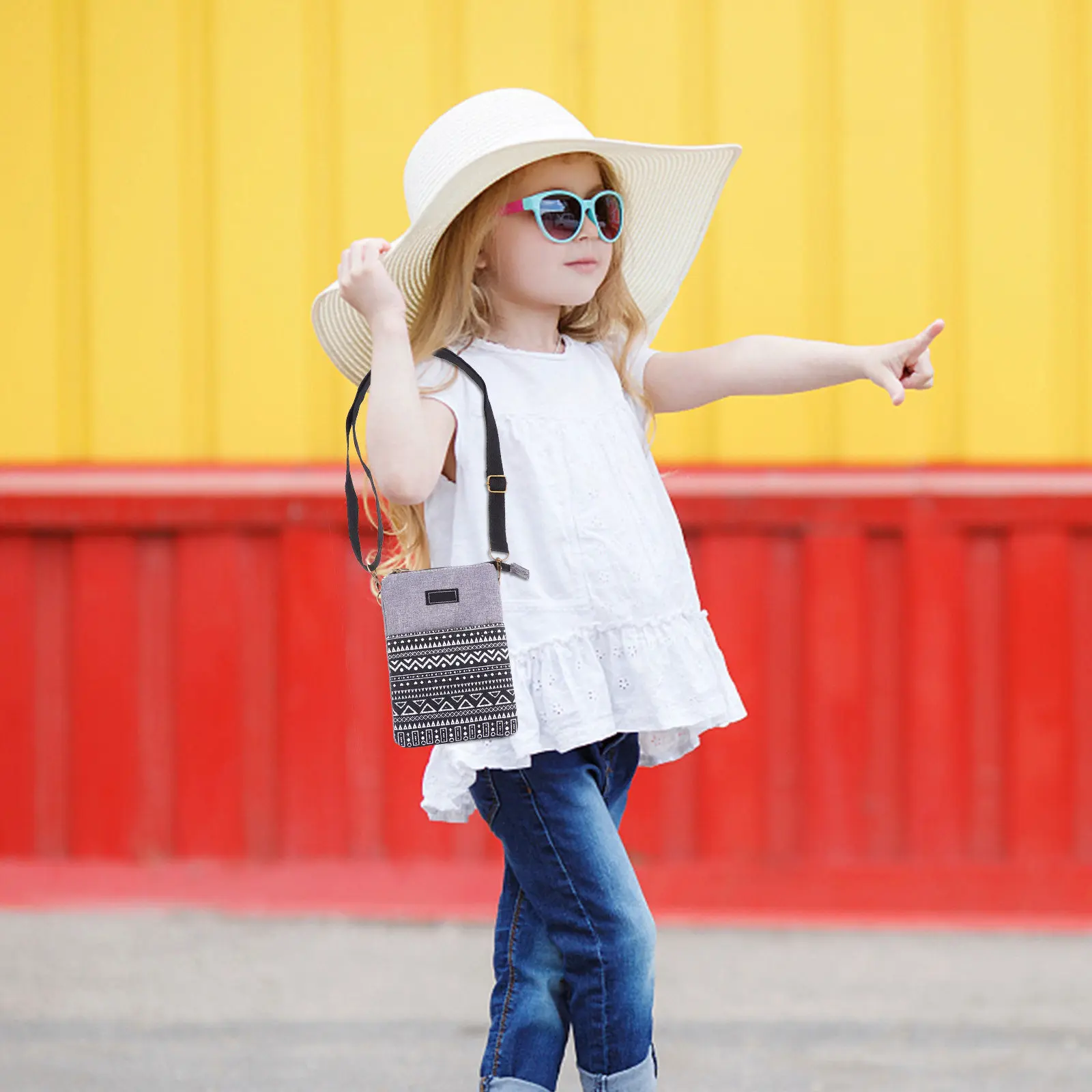 1Pcs 6Inch Cotton Phone Cross Body Bag Moderate Capacity for Phone Cards Bills Change Stylish Women Purse Shoulder Fashion Bag - view 3