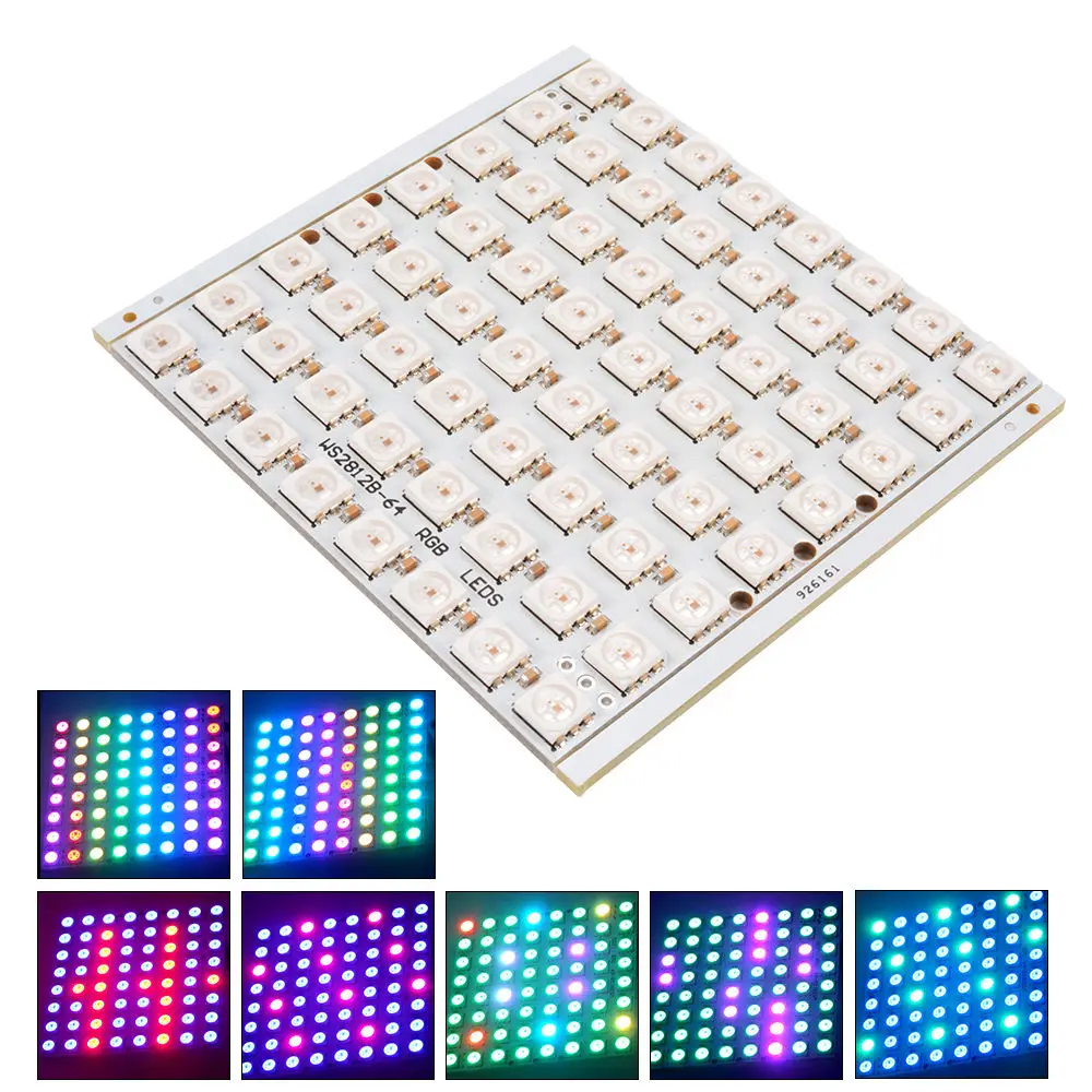 WS2812 LED 5050 RGB 8X5/8x8 LED Matrix 40 Bits 64 Bits Volle Farbe 5050 RGB LED lampe Panel Licht