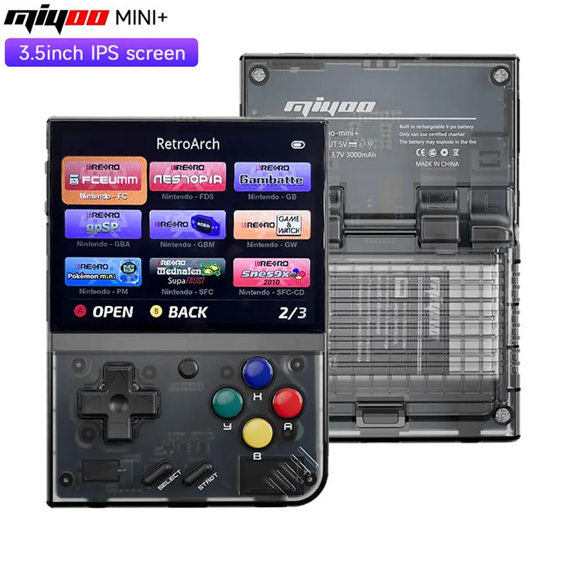 

MIYOO Mini Plus Handheld Game Console V2 Mini+ IPS Screen Classic Portable Retro Video Game Console Linux System Children's Gift