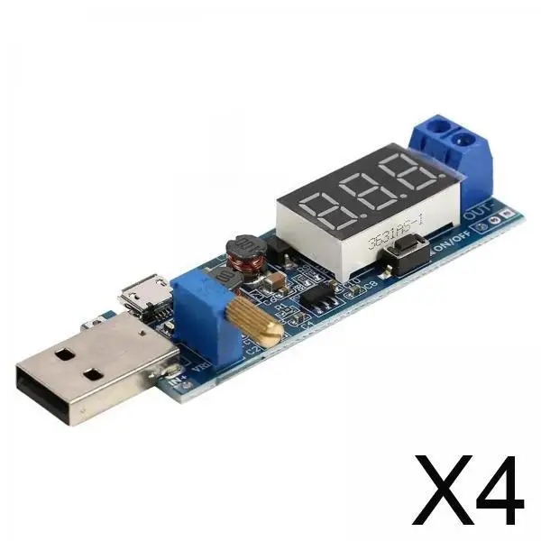 

4x Adjustable Boost Buck Converter Voltmeter Ammeter Battery Capacity Tester