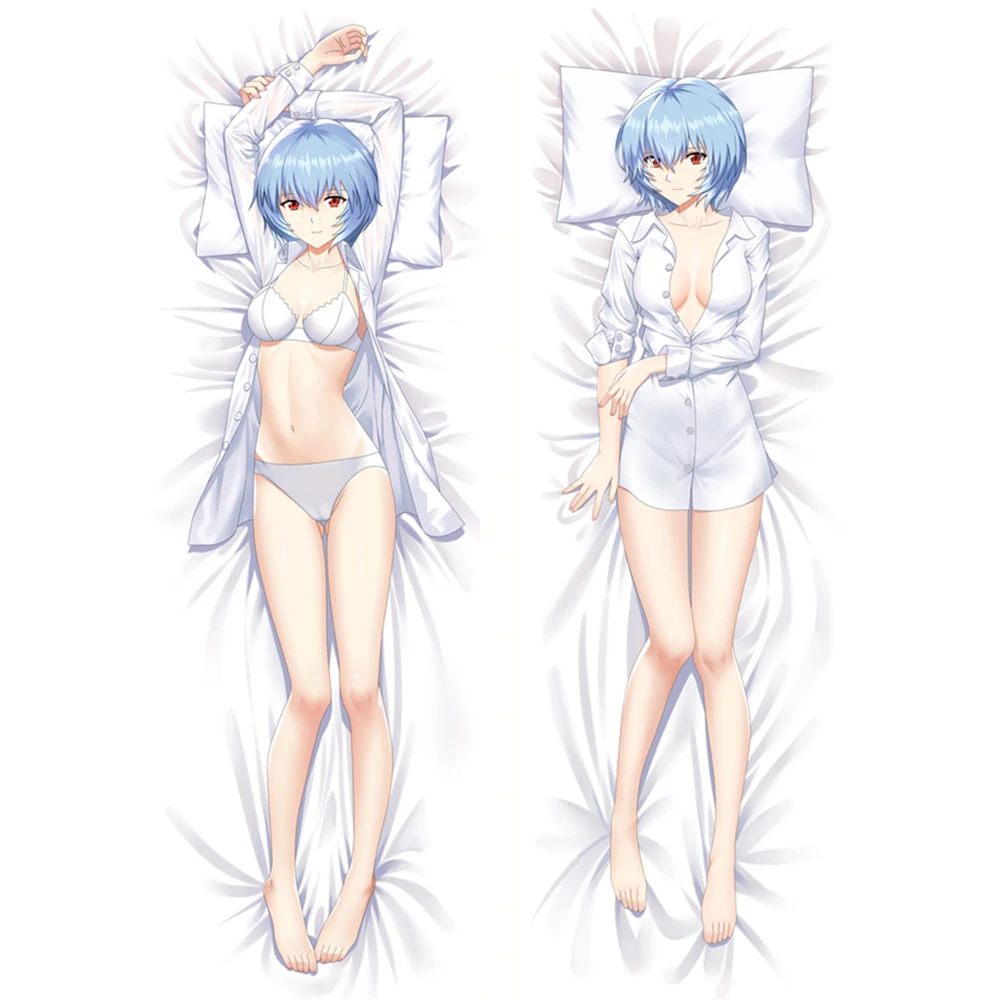Anime Decorating Pillow Case EVA Ayanami Rei Dakimakura 2-Side Print Pillowcase Hugging Body Cushion Cover Otaku Waifu