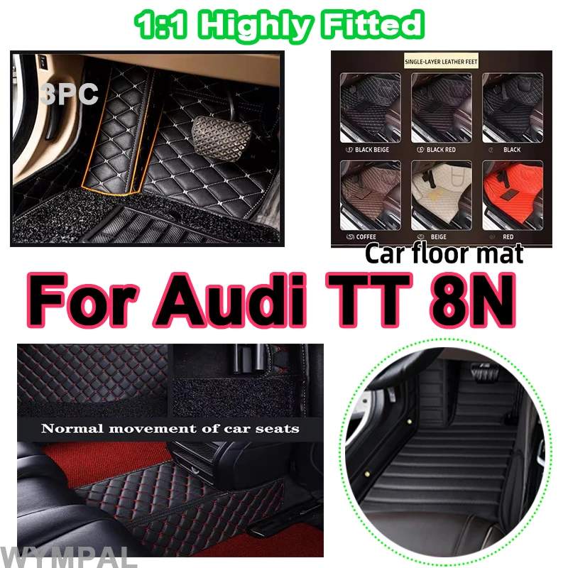 

Роскошные защитные автомобильные коврики для Audi TT 8N MK1 1998 ~ 2006 Ковры Авто Коврики Роскошный кожаный коврик Прочные детали Pador Автомобильные аксессуары