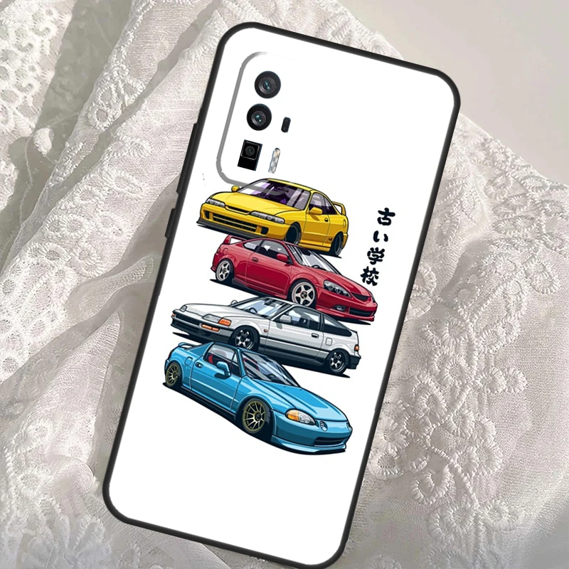 JDM Type R Civic Sport Car Case For Xiaomi 14T Pro 13T 12T 11T 13 14 Ultra POCO F6 Pro M6 M5s F3 F5 X3 X5 X6 Pro Cover