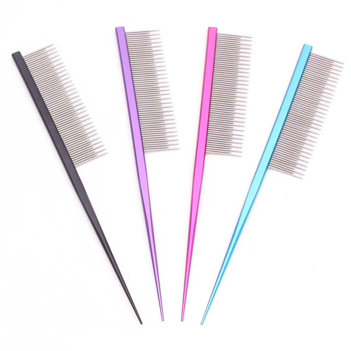 Pet Comb Metal Handle Dog Grooming Comb 1Pcs Cat Flur Comb Light Colorful Brush for Pet Salon Dropshipping