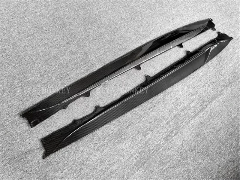 For Jaguar F TYPE 2013-2022 Real Carbon Fiber Body Side Skirt Kit Lip Spoiler P7 Refit Splitter