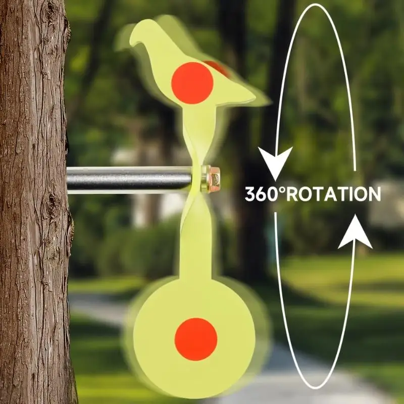 Bird Shaped Spinning Targets High Visible Colors Sturdy Stainless Steel For Outdoor Archery Air Practice