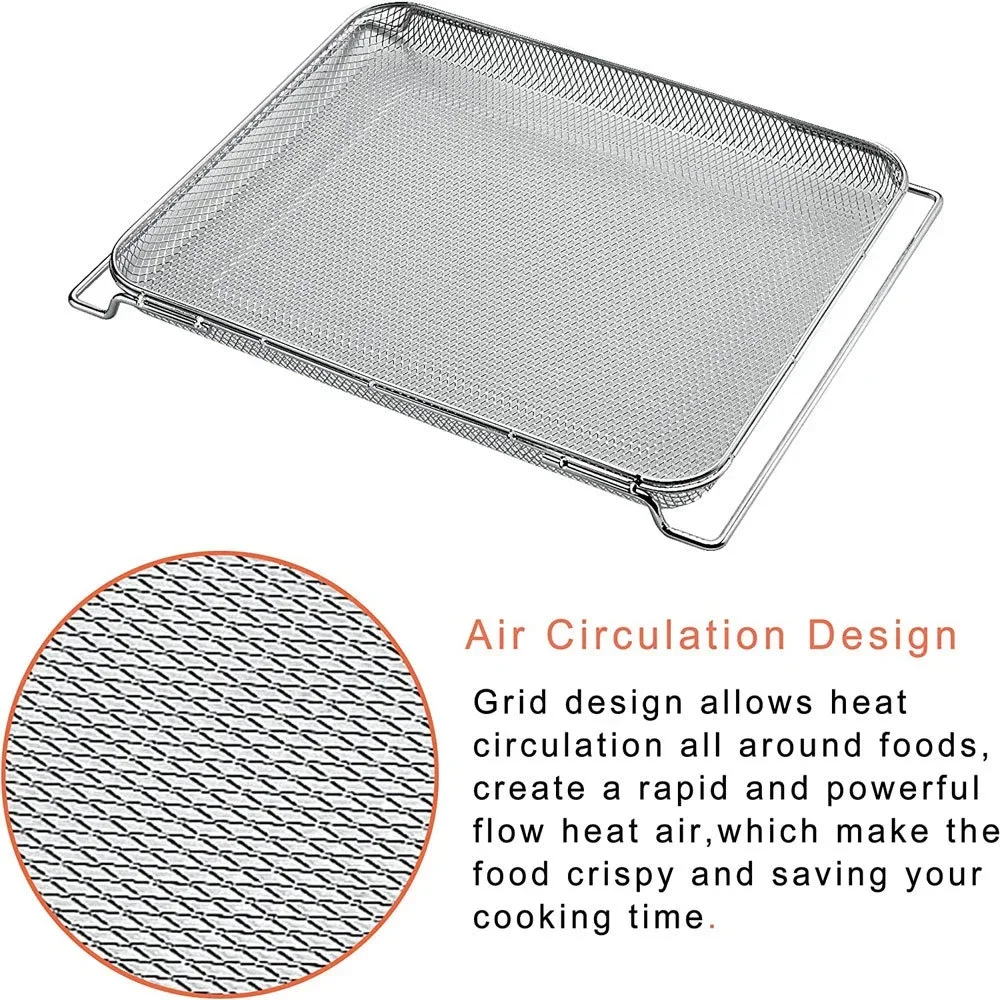 Air Fryer Oven Basket Replacement Baking Trays for NINJA Foodi DT201 DT251 Stainless Steel Mesh Basket Airfryer Accessories