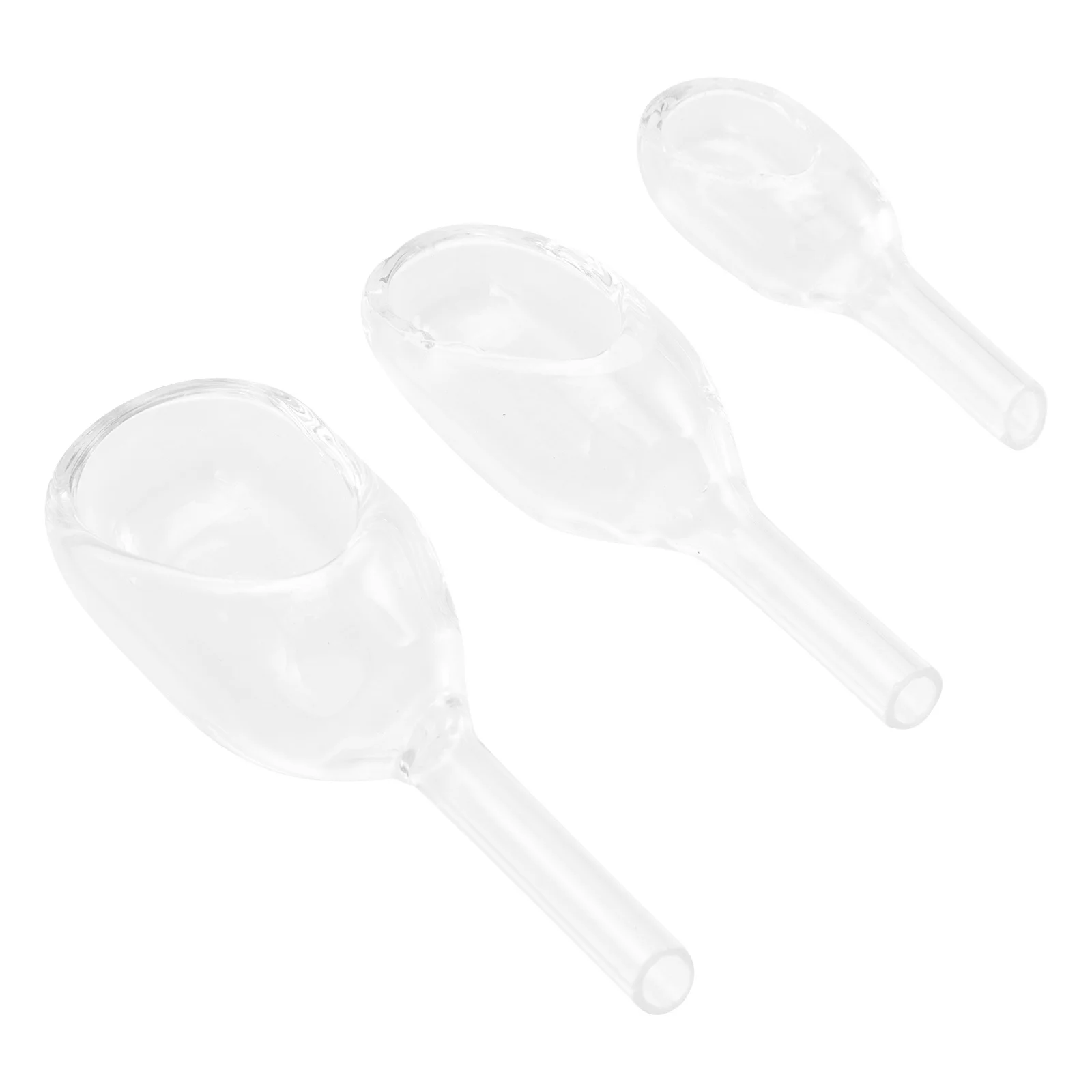

3Pcs Clear Glass Weighing Boat Laboratory Weighing Funnel Lightweight Durable for Lab Use Accurate Powder Mixing Glassware