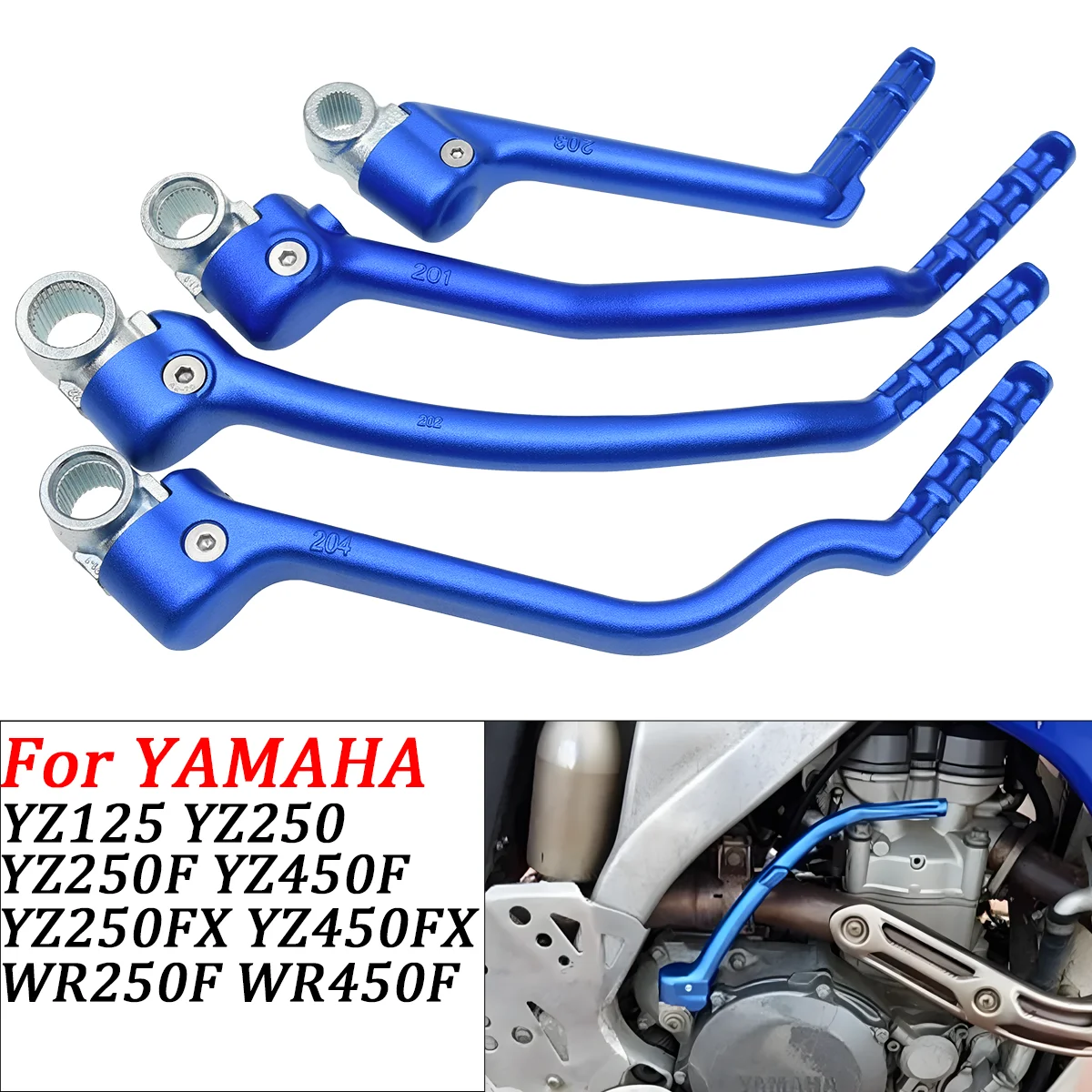 Motorcycle Forged Kick Start Lever Pedal Levers For Yamaha YZ250F YZ450F YZ250FX YZ450FX WR250F WR450F YZ125 YZ250 YZ250X YZF WR