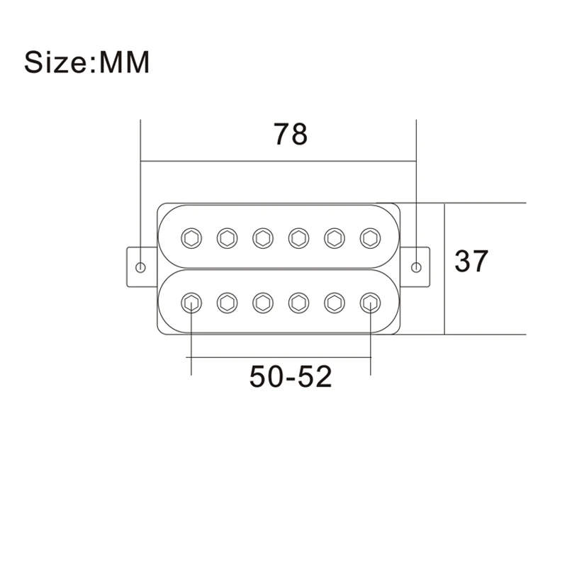 Vintage Alnico 5 Humbucker Pickup Double Coil Electric Guitar Bridge Pickup Black Guitar Parts Warm Sound Black