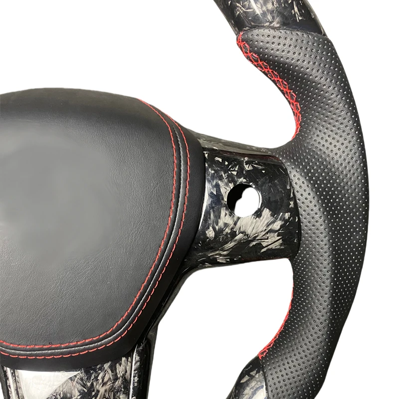 عجلة قيادة من الكربون لسيارة تسلا 3 تسلا Y جودة عالية أحمر أسود أزرق عجلة قيادة من ألياف الكربون المزورة لنمط تسلا الجديد #3