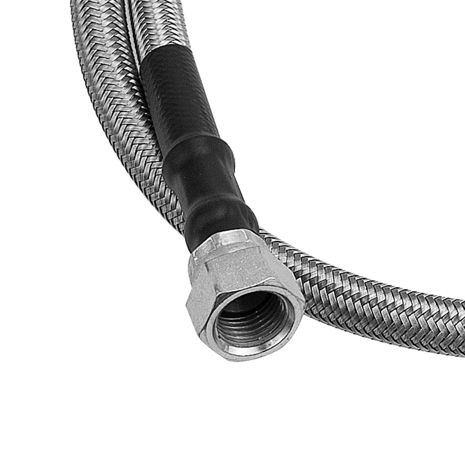 Stainless Steel SS Braided Transmission Hoses Lines Kit Set  For TH350 700R4 TH400 10 Fittings 2 Tubes