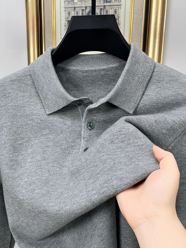 

Мужской вязаный свитер Lormen из смесовой шерсти с утолщенным мягким воротником, осенне-зимний, теплый, повседневный, для деловых поездок и работы