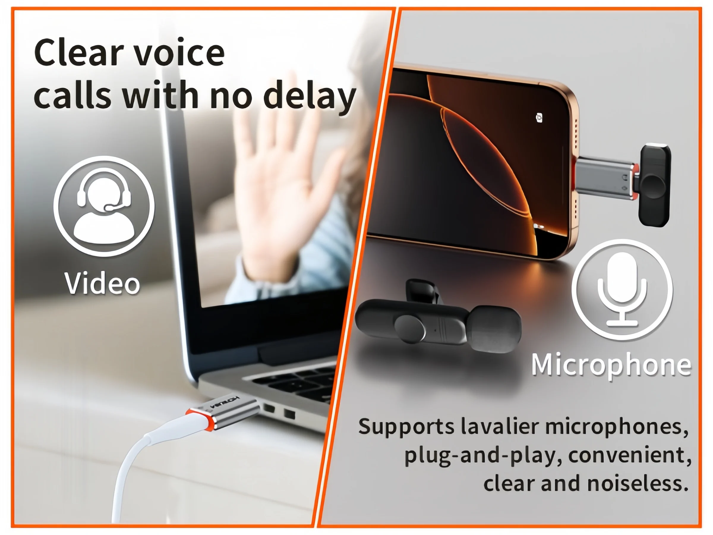 Type C Adapter Audios Converter For Simultaneous Charging Audios Streaming On Androids Smartphones Devices