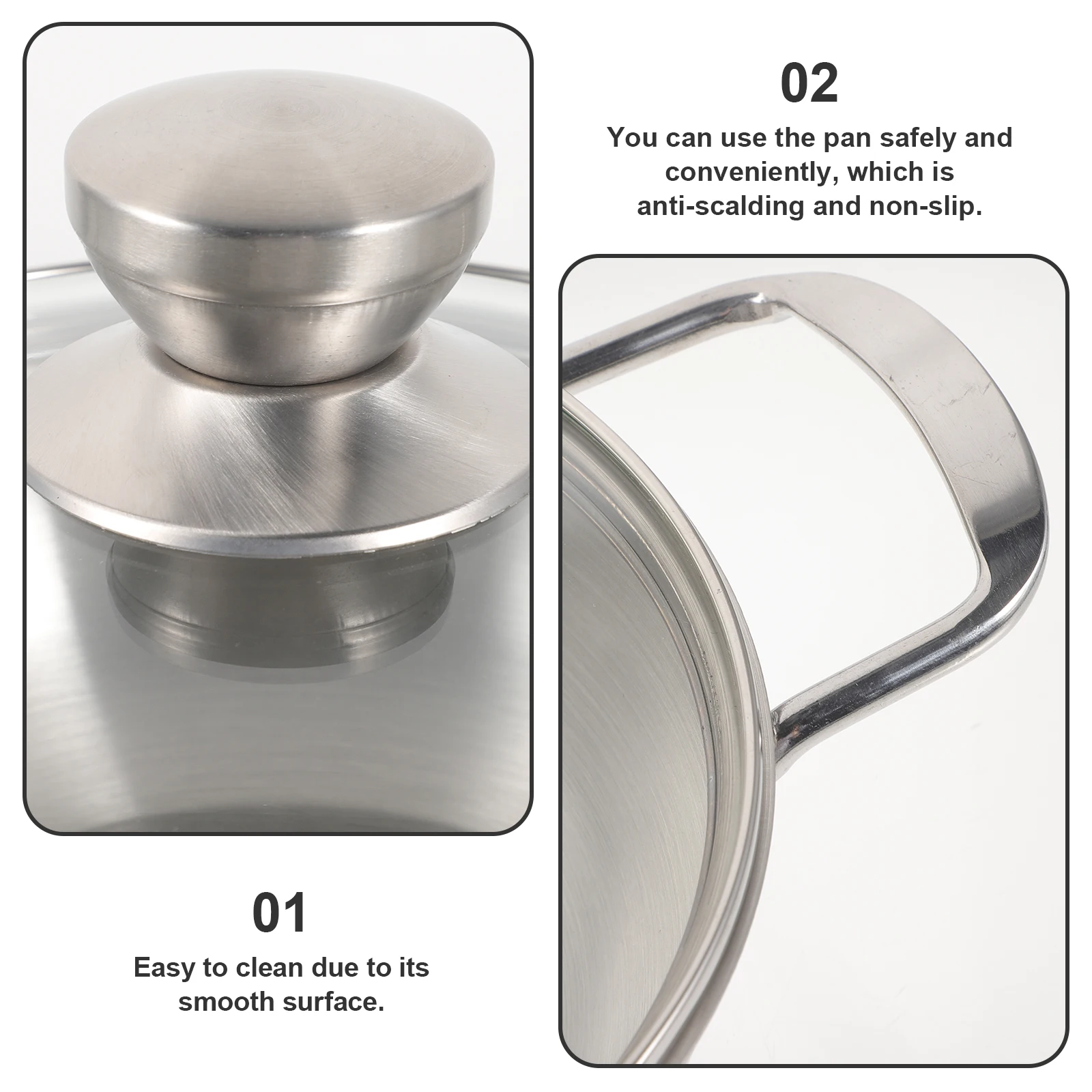 

Stainless Steel Double Handle Hot Household Cooking Pot Anti-Scalding Heat Insulated For Outdoor Kitchen Stock Pot With Cover