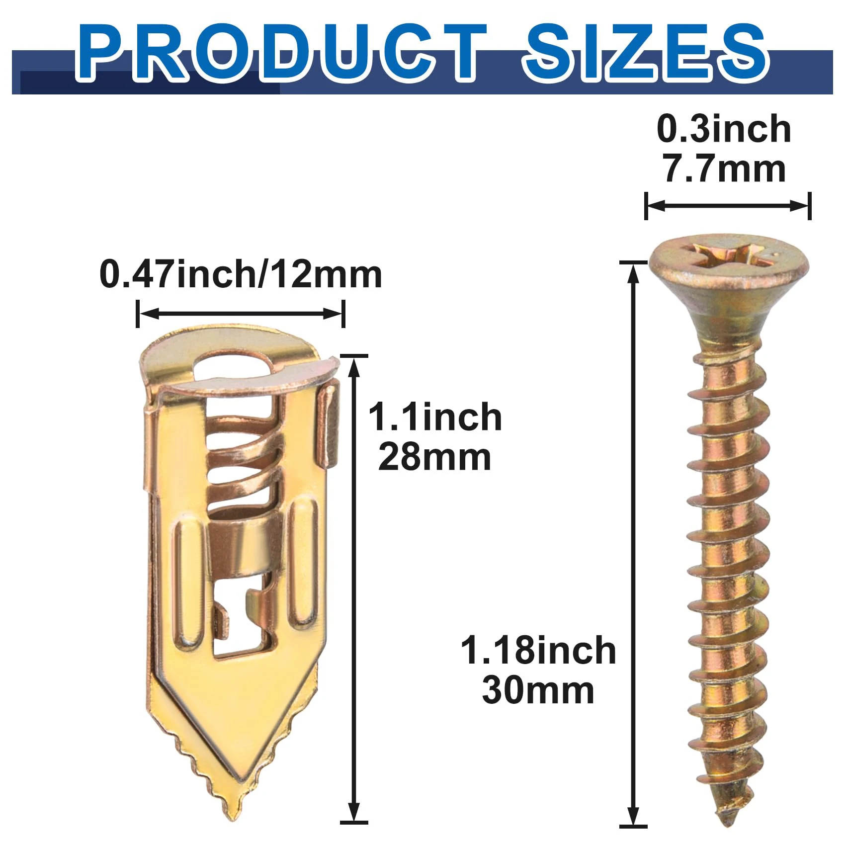 Self Drying Wall Screws, Expansion Screw Group Galvanized Steel Dry Wall Screws Do Not Require Drilling And Are Easy To Install