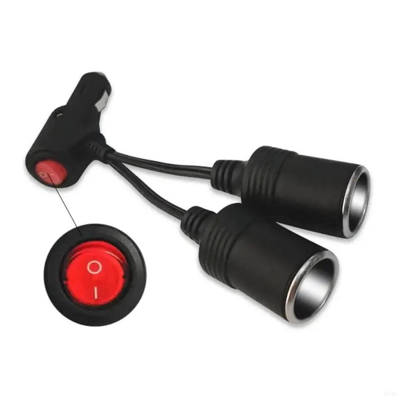 Tomacorriente conveniente para divisor energía para automóvil 573A con interruptor encendido/apagado para varios