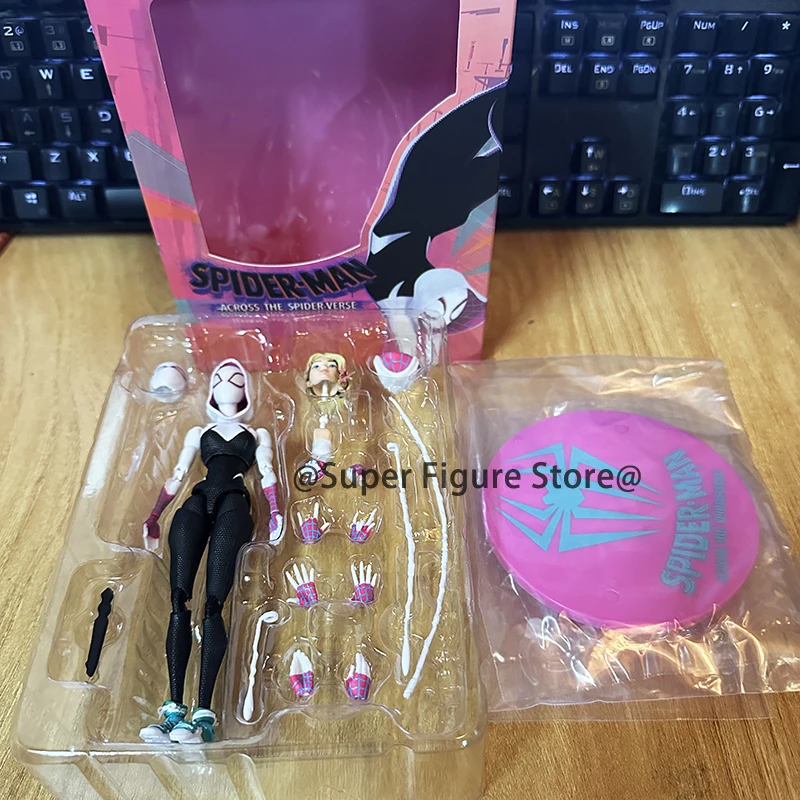 SHF Spider-Gwen عمل الشكل أنيمي الرجل العنكبوت عبر سبايدرفيرس أرقام جمع 13 سنتيمتر سبايدرومان جوين ستايسي نموذج اللعب