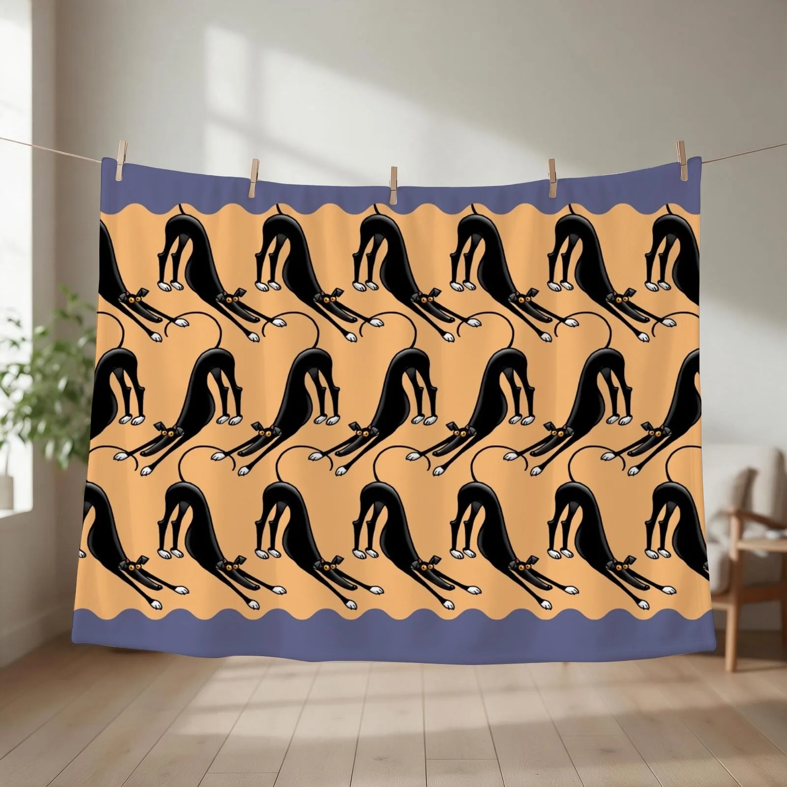 Bowdown Hound Throw Blanket couch cozy soft plush fuzzy picnic outdoor blanket