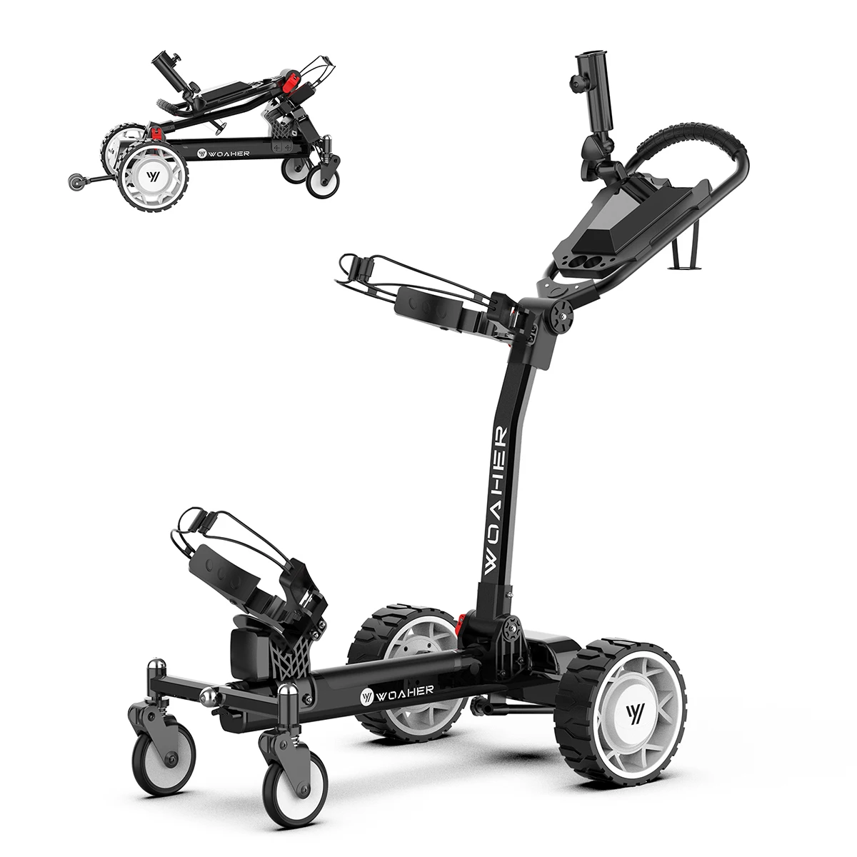 

Wholesale 250*2 W 40km Range Golf Trolley Electric Golf Trolley Electric Golf Push Cart With Remote Control