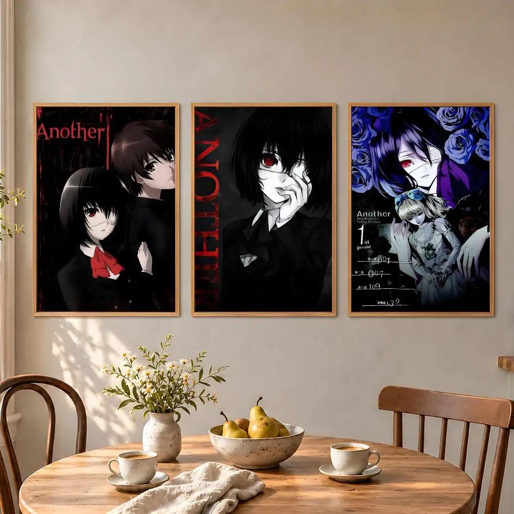 Mei Misaki Another Curse Anime Kouichi Poster Aesthetic Wall Art Poster HD Waterproof PP Self Adhesive Bedroom Dorm Room Decor